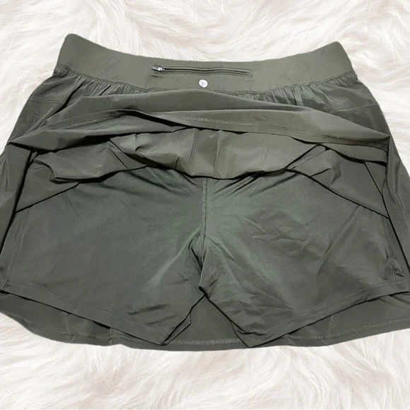 LIVI Active Olive Green Athletic Skort Skirt w Shorts Pockets Plus 22/24 - Picture 5 of 7